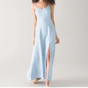 WHBM Light Blue Adjustable Maxi Dress